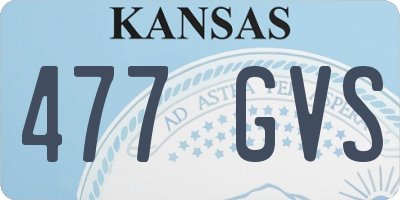KS license plate 477GVS