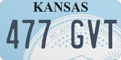 KS license plate 477GVT