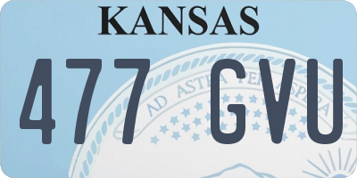KS license plate 477GVU