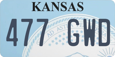 KS license plate 477GWD