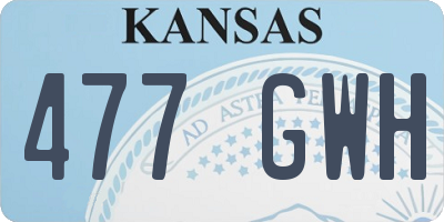 KS license plate 477GWH