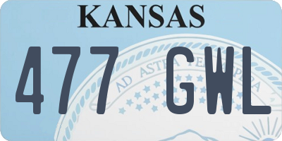 KS license plate 477GWL