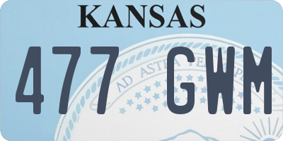 KS license plate 477GWM