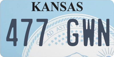 KS license plate 477GWN