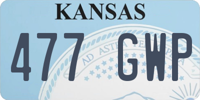 KS license plate 477GWP