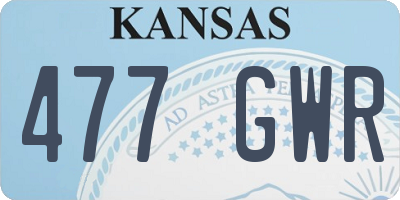 KS license plate 477GWR