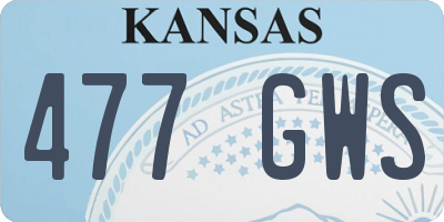 KS license plate 477GWS