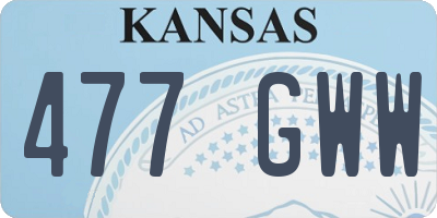 KS license plate 477GWW