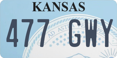 KS license plate 477GWY