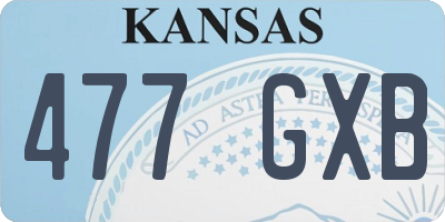 KS license plate 477GXB