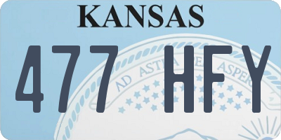 KS license plate 477HFY