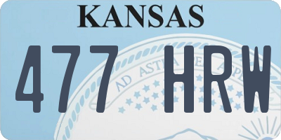 KS license plate 477HRW