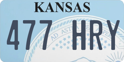 KS license plate 477HRY