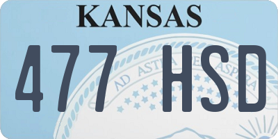 KS license plate 477HSD