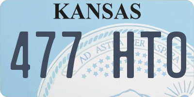 KS license plate 477HTO