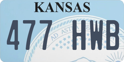 KS license plate 477HWB
