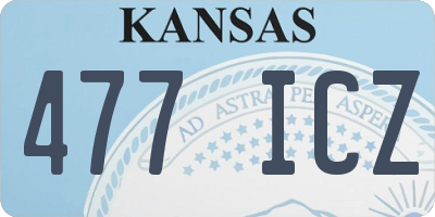 KS license plate 477ICZ