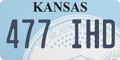 KS license plate 477IHD