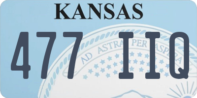 KS license plate 477IIQ
