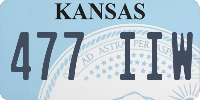 KS license plate 477IIW