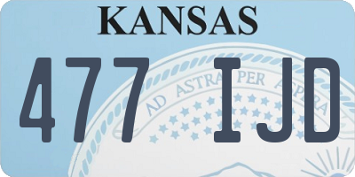 KS license plate 477IJD