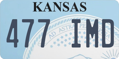 KS license plate 477IMD