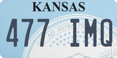 KS license plate 477IMQ