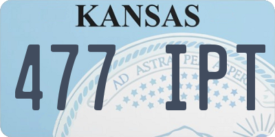KS license plate 477IPT