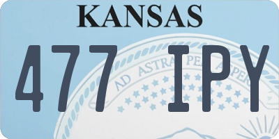 KS license plate 477IPY