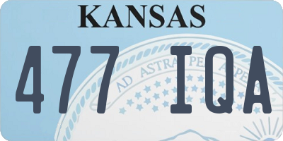 KS license plate 477IQA