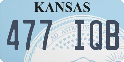 KS license plate 477IQB