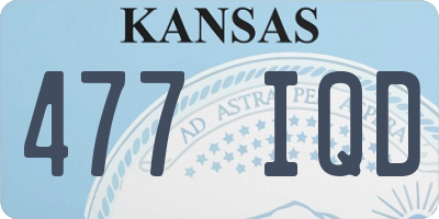 KS license plate 477IQD