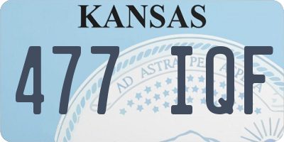 KS license plate 477IQF