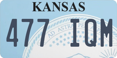 KS license plate 477IQM