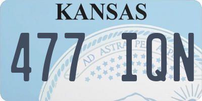 KS license plate 477IQN