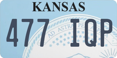 KS license plate 477IQP