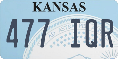 KS license plate 477IQR