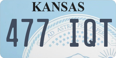 KS license plate 477IQT