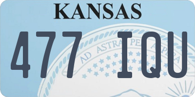 KS license plate 477IQU