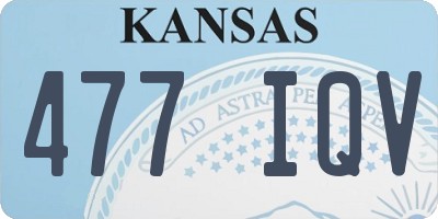 KS license plate 477IQV