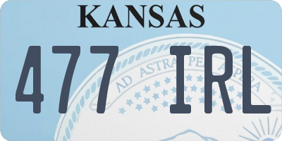 KS license plate 477IRL