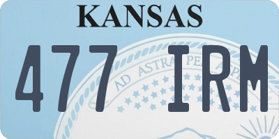 KS license plate 477IRM