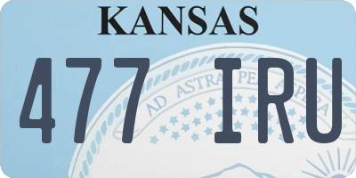 KS license plate 477IRU
