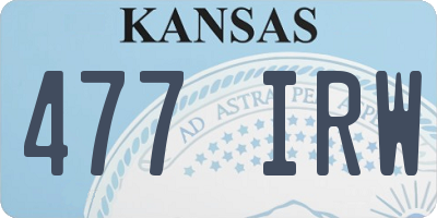 KS license plate 477IRW