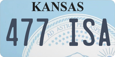 KS license plate 477ISA