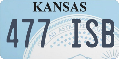 KS license plate 477ISB
