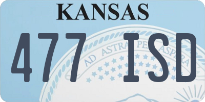 KS license plate 477ISD