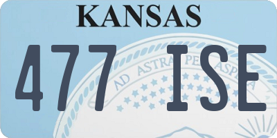KS license plate 477ISE
