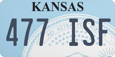KS license plate 477ISF