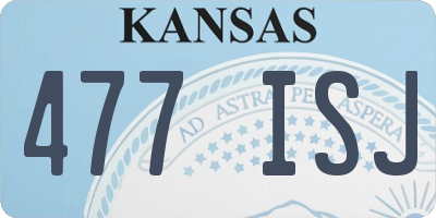 KS license plate 477ISJ